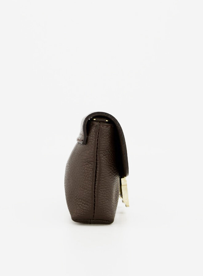 Leren tas hermes dupe donkerbruin