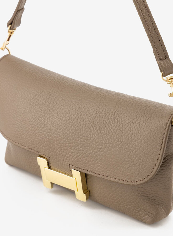 Leren tas hermes dupe taupe