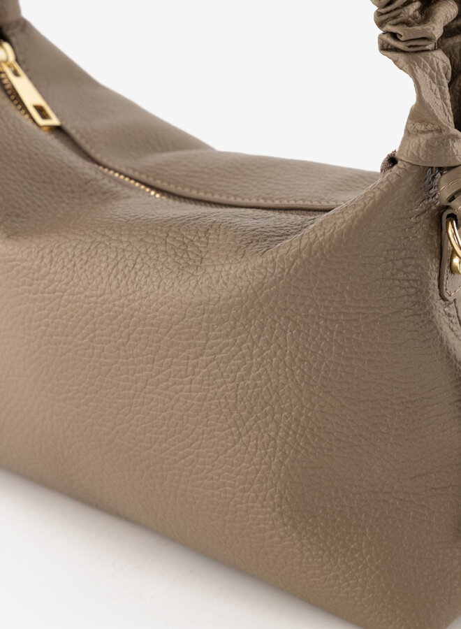 Leren tas Raina taupe