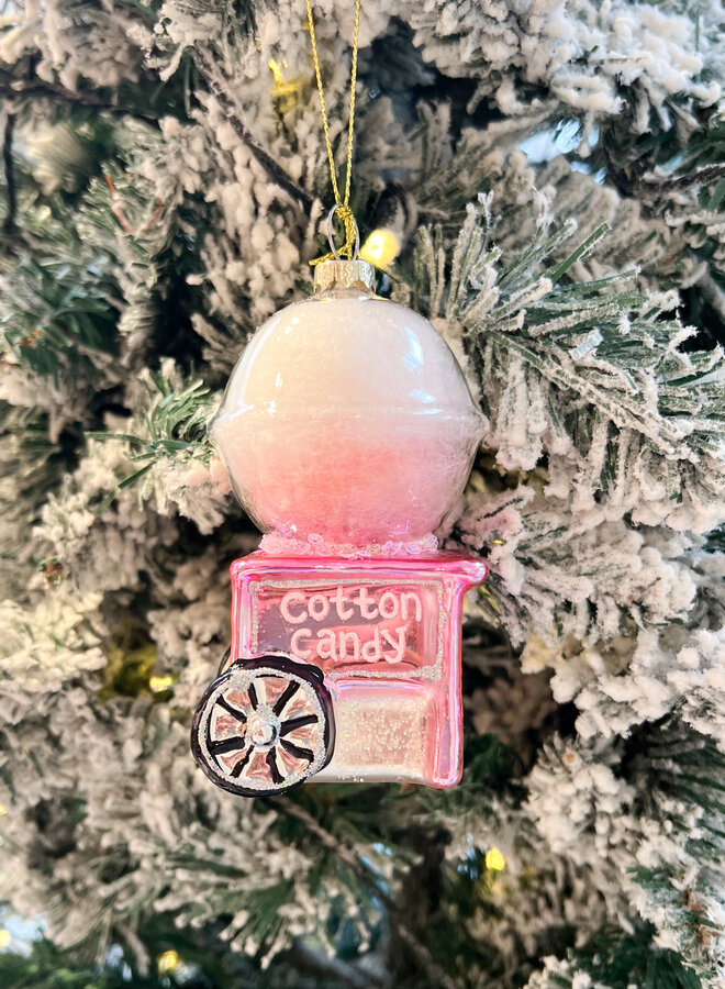 Kerst ornament suikerspin machine roze