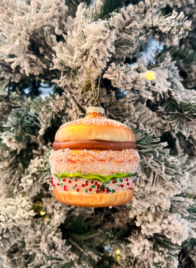 Kerst ornament hamburger