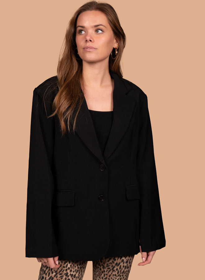 Loose fit blazer zwart Macy