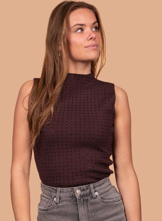 Top strass steentjes Evy chocolade