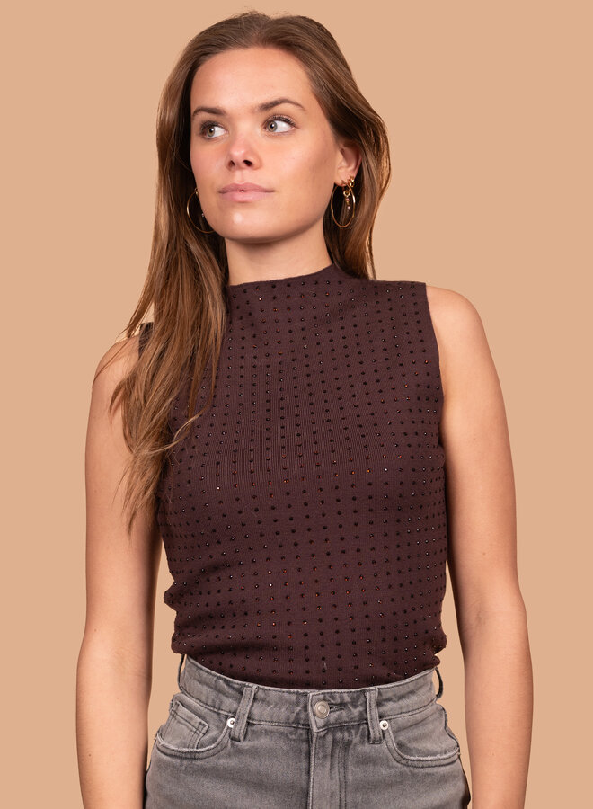 Top strass steentjes Evy chocolade