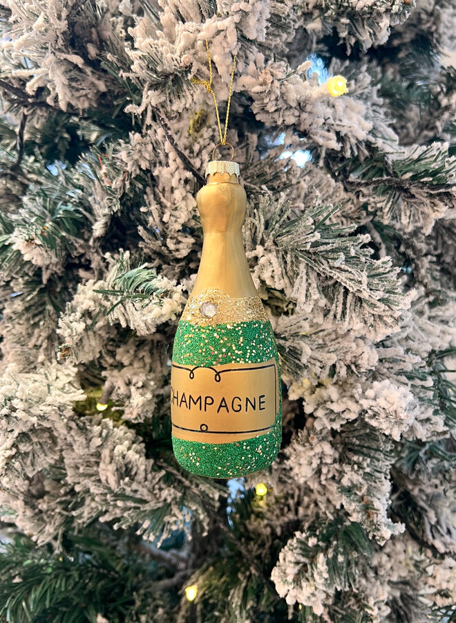 Kerst ornament champagnefles