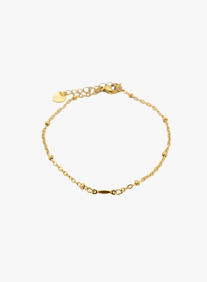 Bedel armband tussenstuk small goud