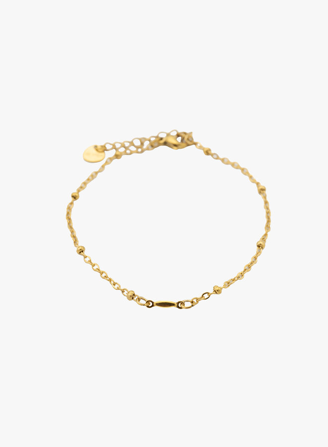 Bedel armband tussenstuk small goud