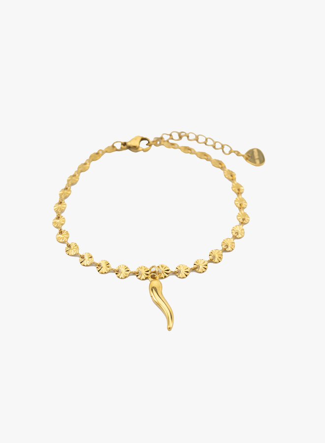 Bedel armband gold pepper goud