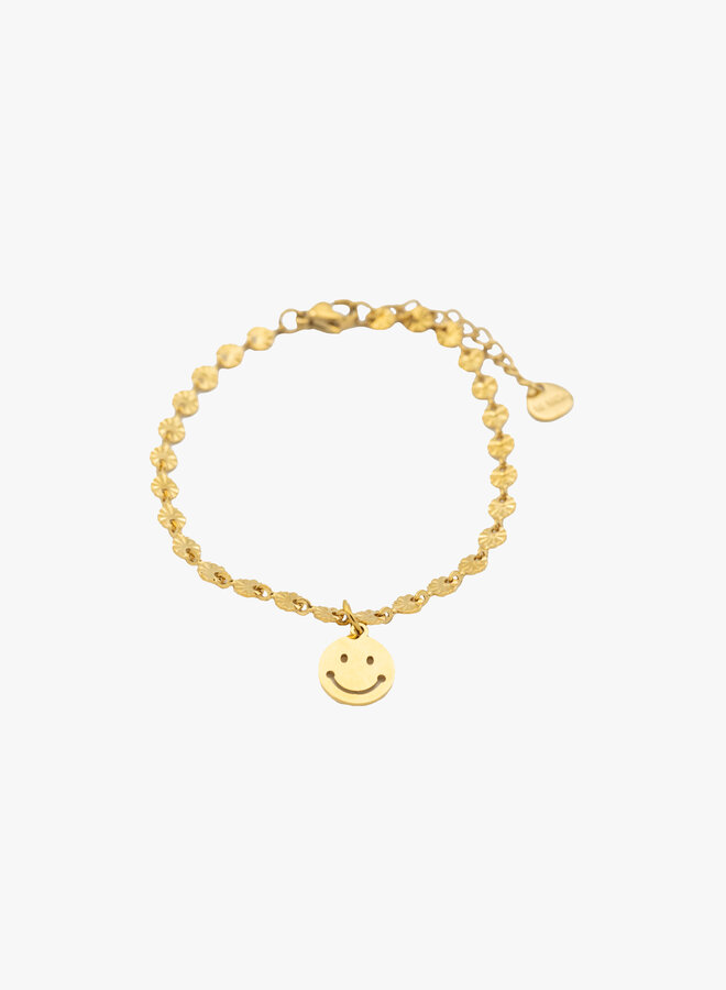 Bedel armband smile goud