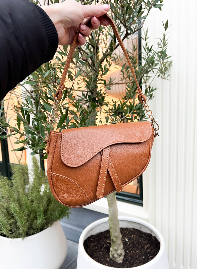 Leren tas Gigi cognac