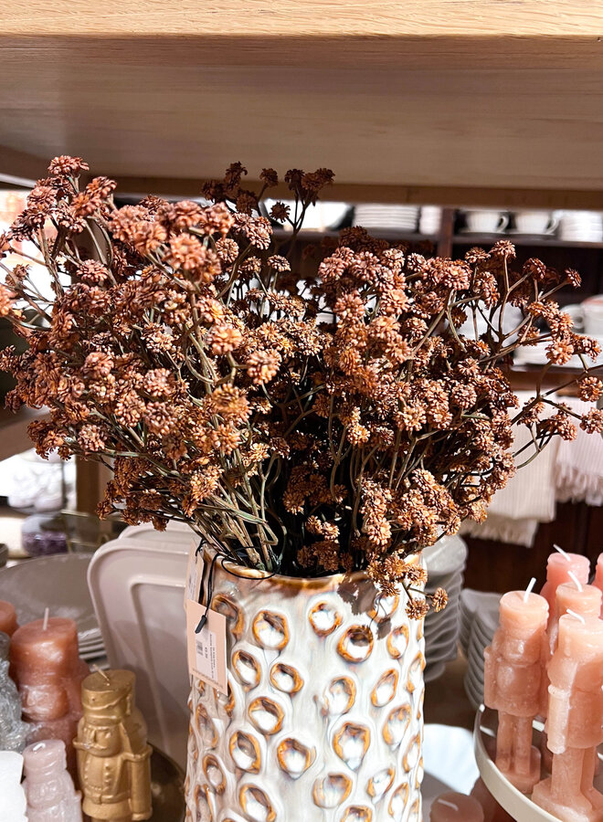 Kunsttak Gypsophila bruin 62 cm