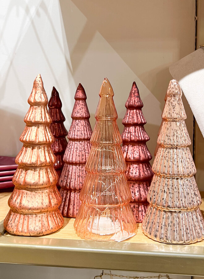 Kerstboom glas mat assorti 30 CM