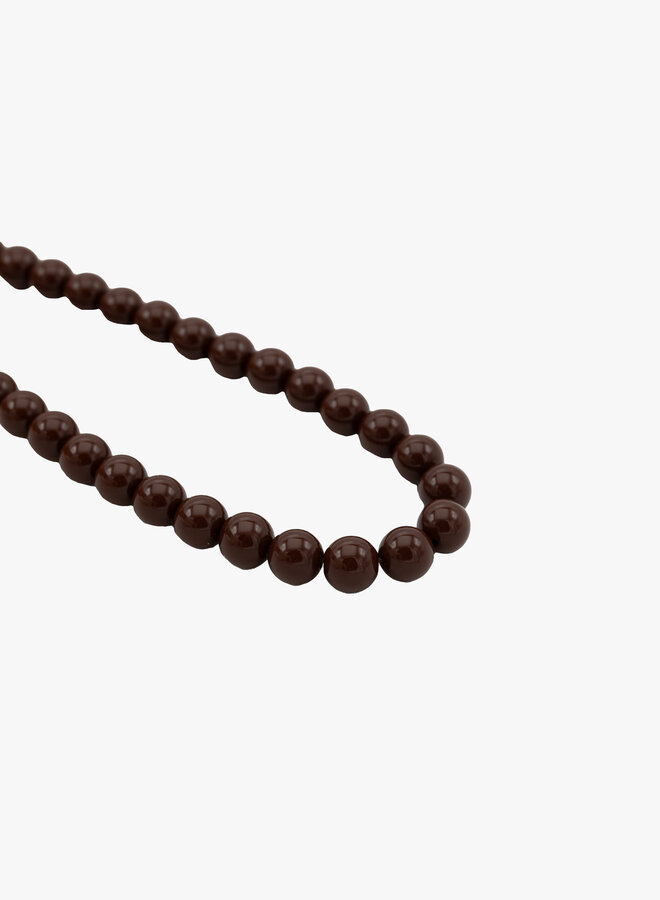 Midi kralen ketting chocolade