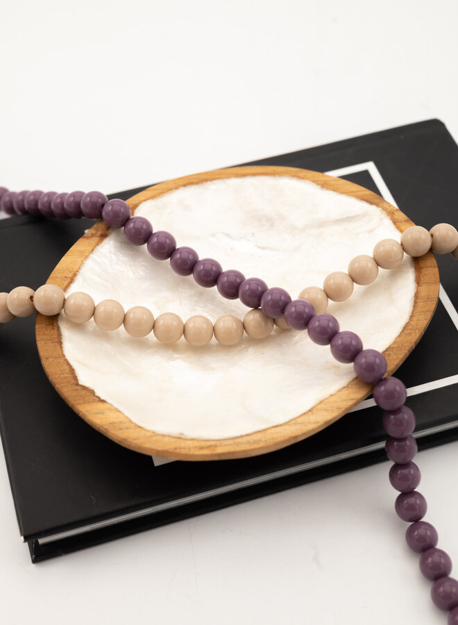 Midi kralen ketting paars