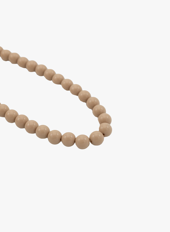Midi kralen ketting beige