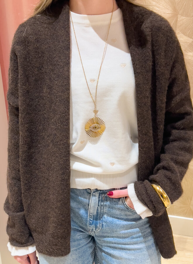 Zacht vest Kelly chocolade