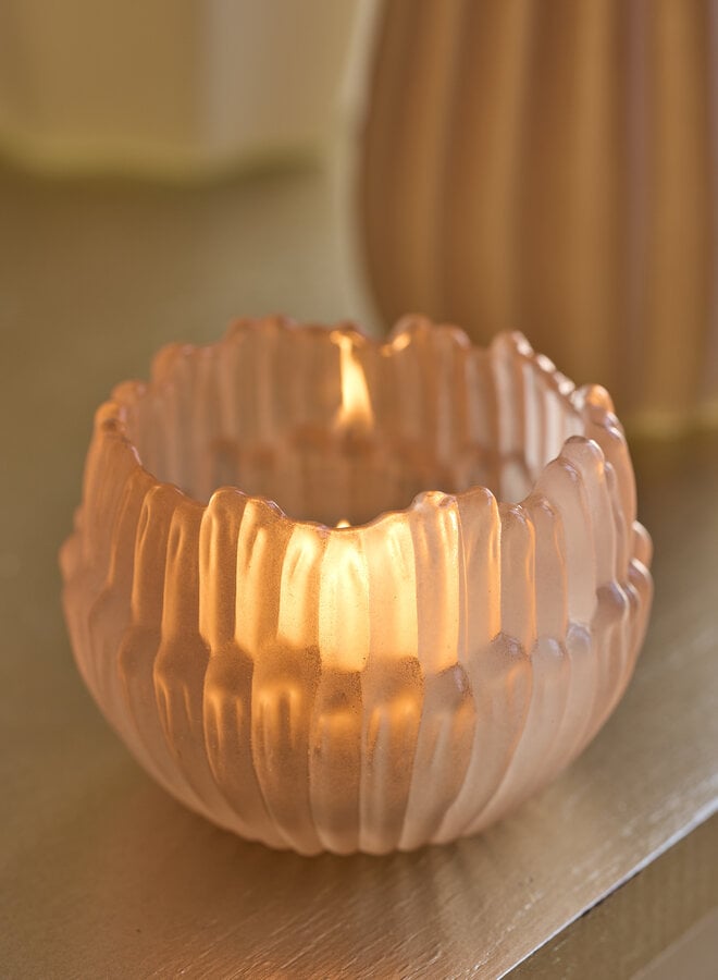 Theelichthouder coco zand