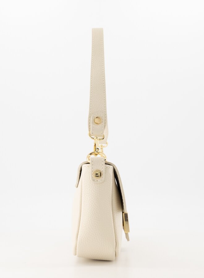 Luxe schoudertas leer Zila ecru