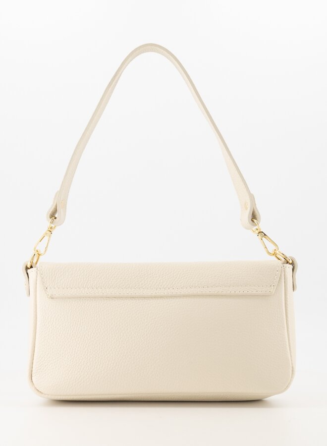 Luxe schoudertas leer Zila ecru