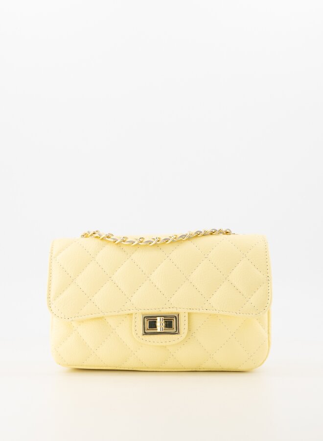 Leren tas Sophia botergeel