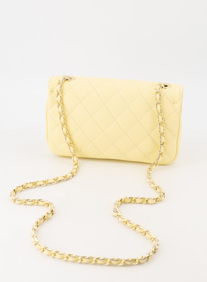 Leren tas Sophia botergeel