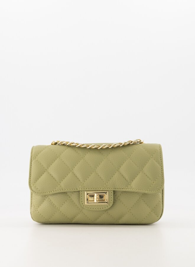 Leren tas Sophia mosgroen