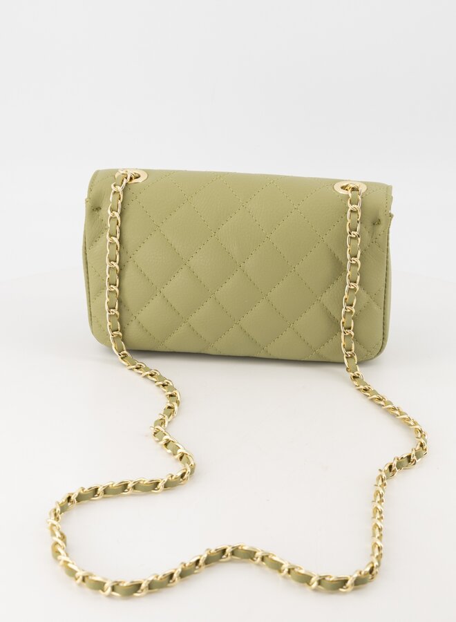 Leren tas Sophia mosgroen