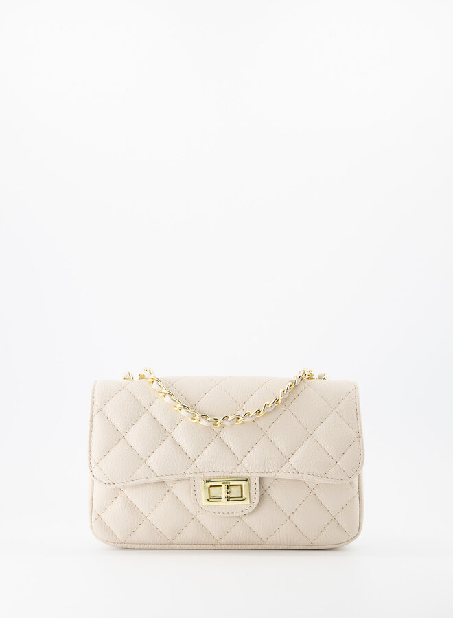 Leren tas Sophia ecru