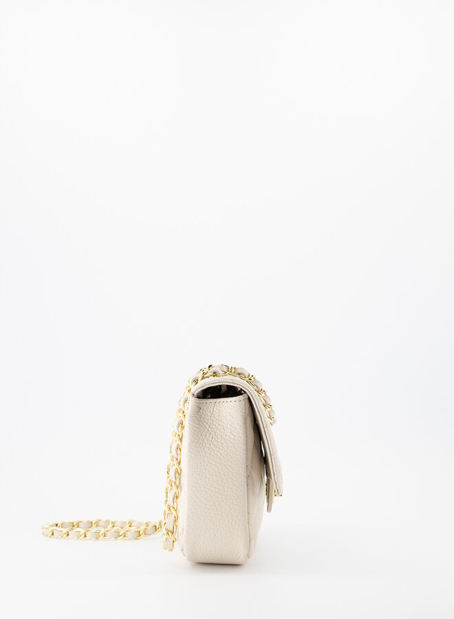 Leren tas Sophia ecru