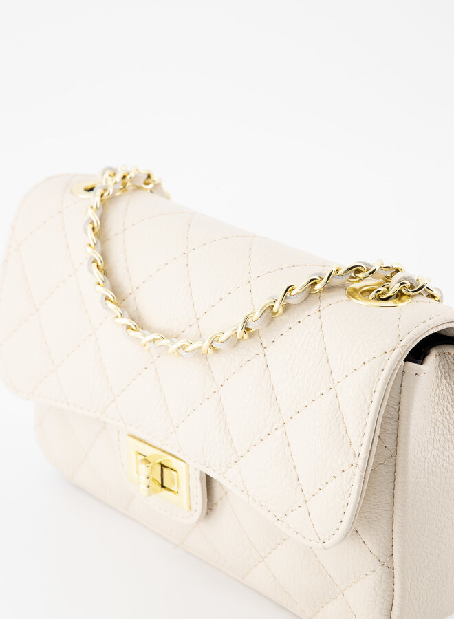 Leren tas Sophia ecru