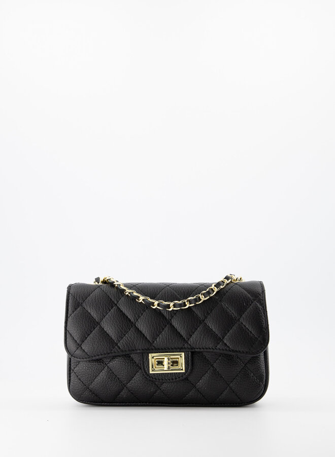 Leren tas Sophia zwart