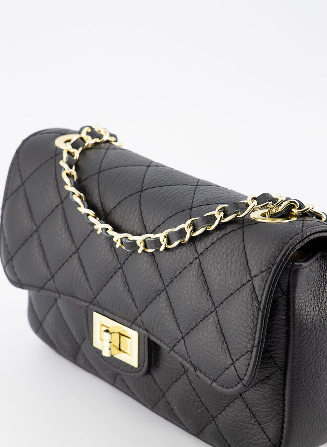 Leren tas Sophia zwart