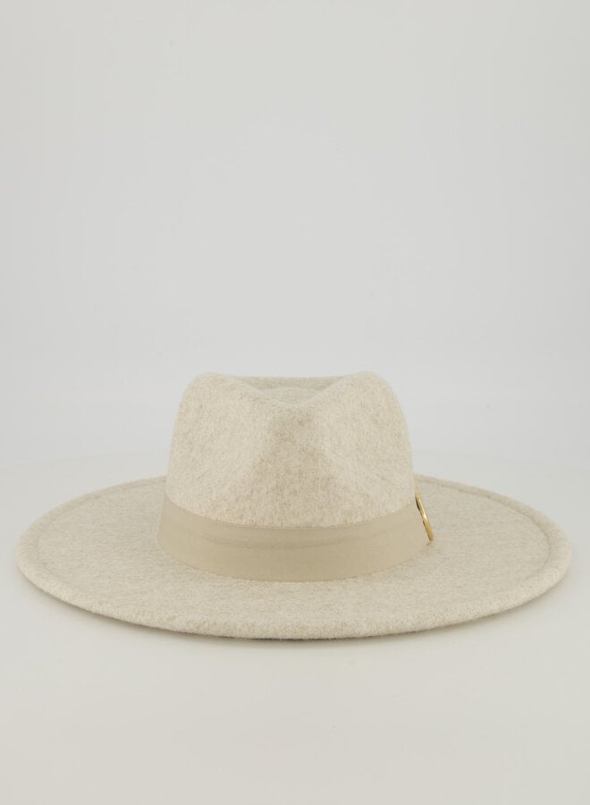 Hoed Chiara stof beige - The Beige Fedora