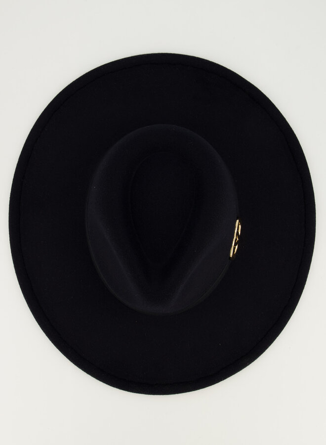 Hoed Chiara stof zwart