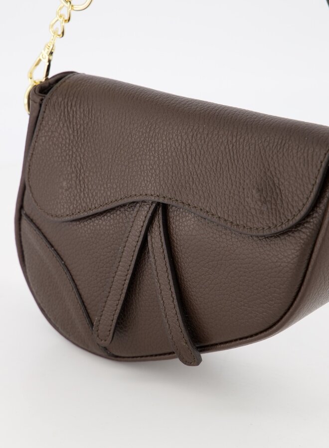 Leren tas Gigi donkerbruin