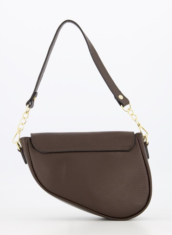 Leren tas Gigi donkerbruin