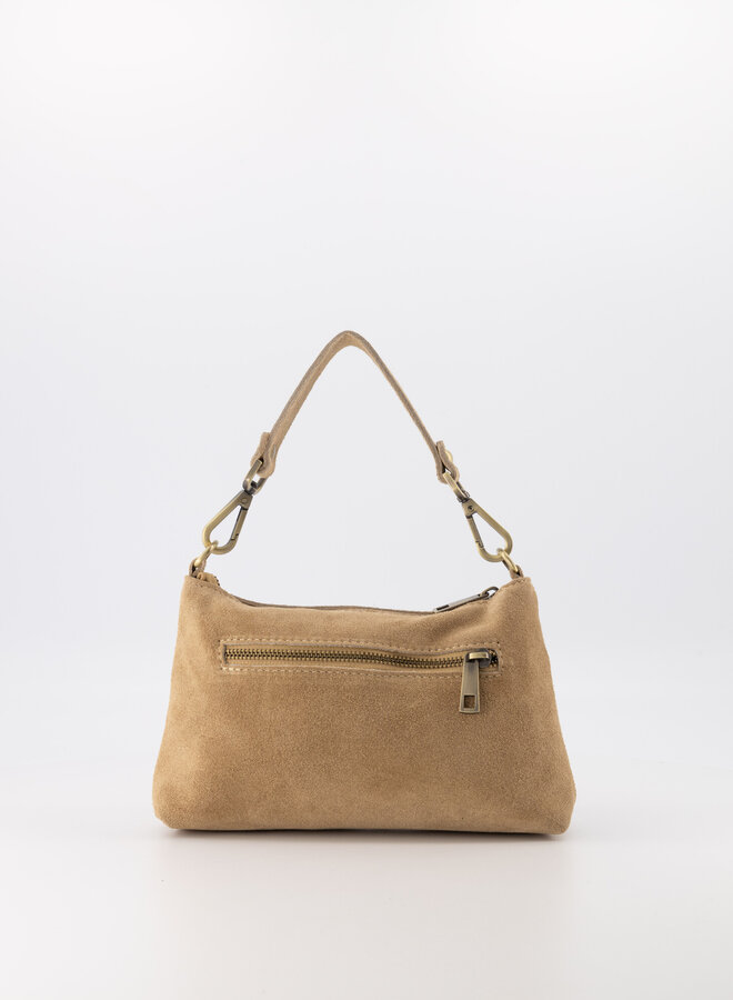 Suede tas Coco zand