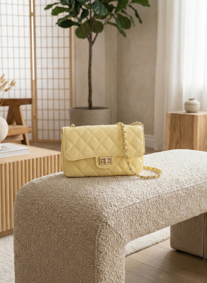 Leren tas Sophia botergeel