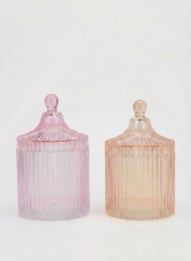 Potje glas roze 11x17 cm