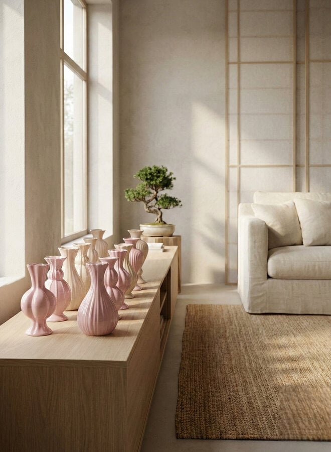 Vaasje Loys oudroze assorti 11x22cm