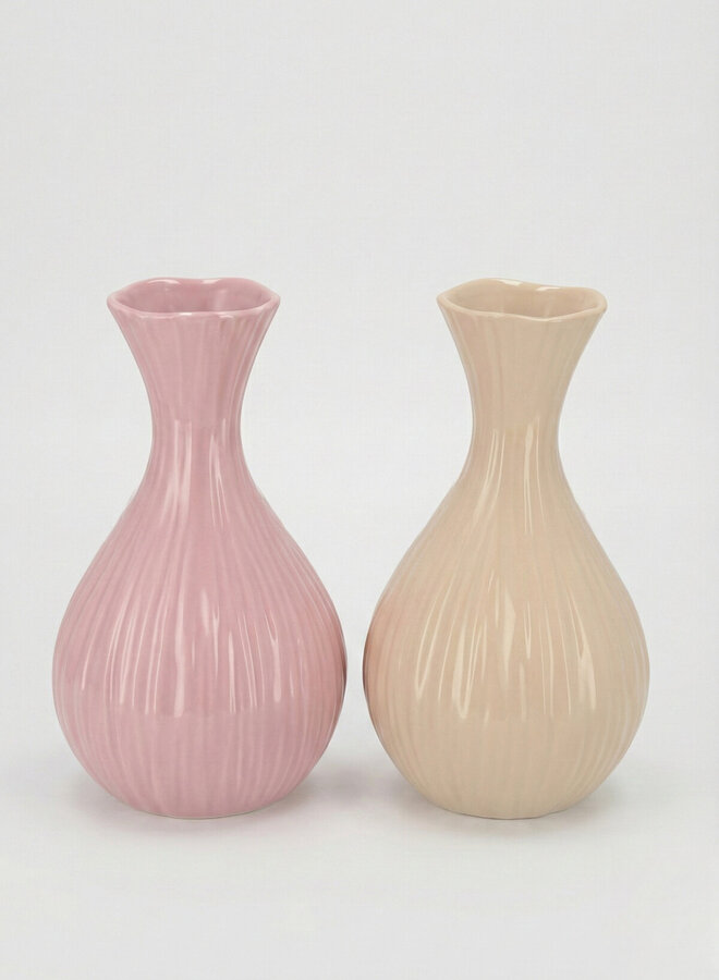 Vaasje Loys oudroze assorti 11x22cm