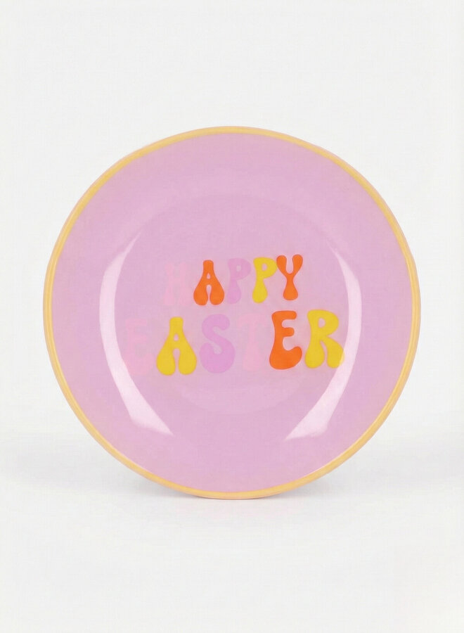 Schaal glas easter 18x18cm