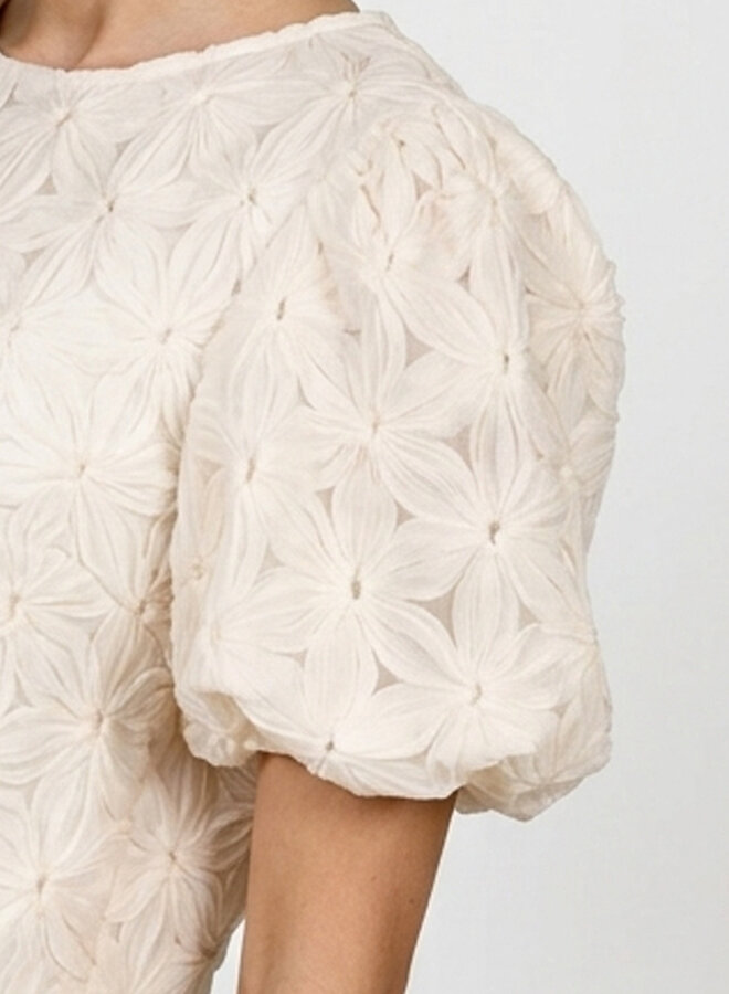 Top bloemenpatroon Zara off-white