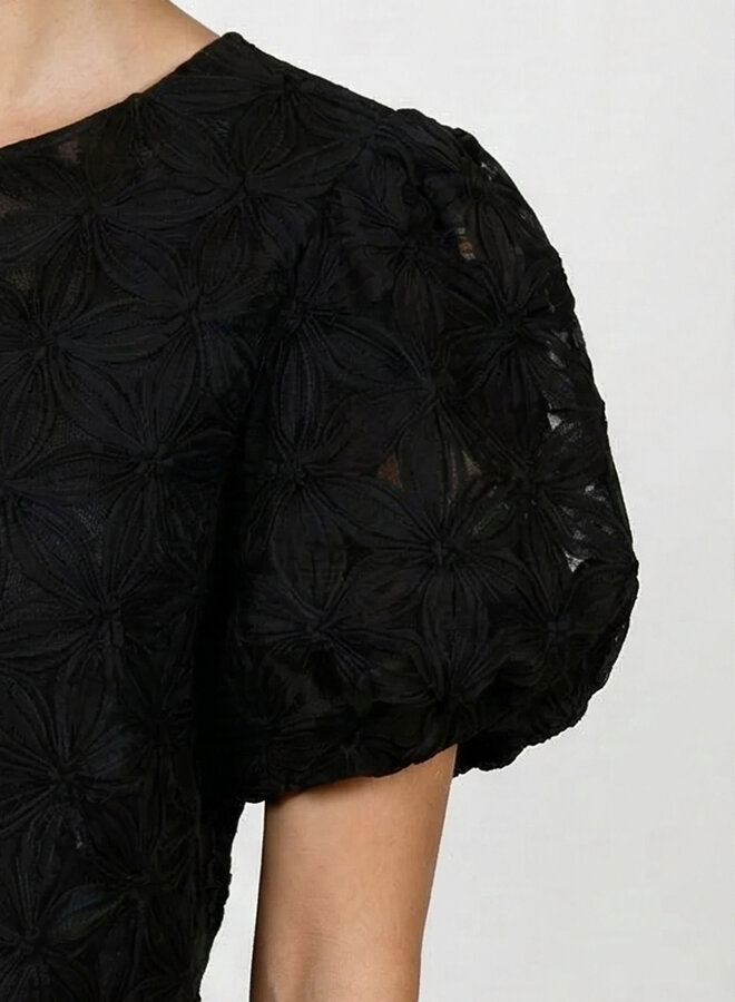 Top bloemenpatroon Zara zwart