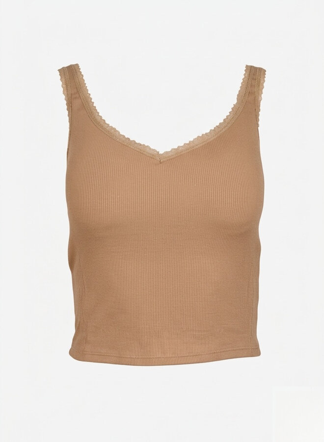 Top met voorgevormde cups camel