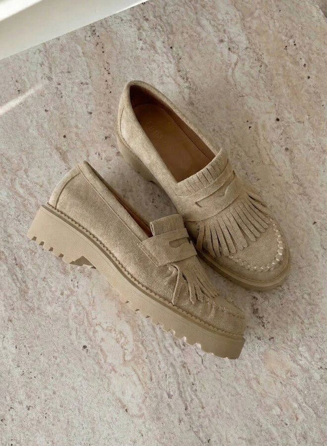 Loafer suèdine beige