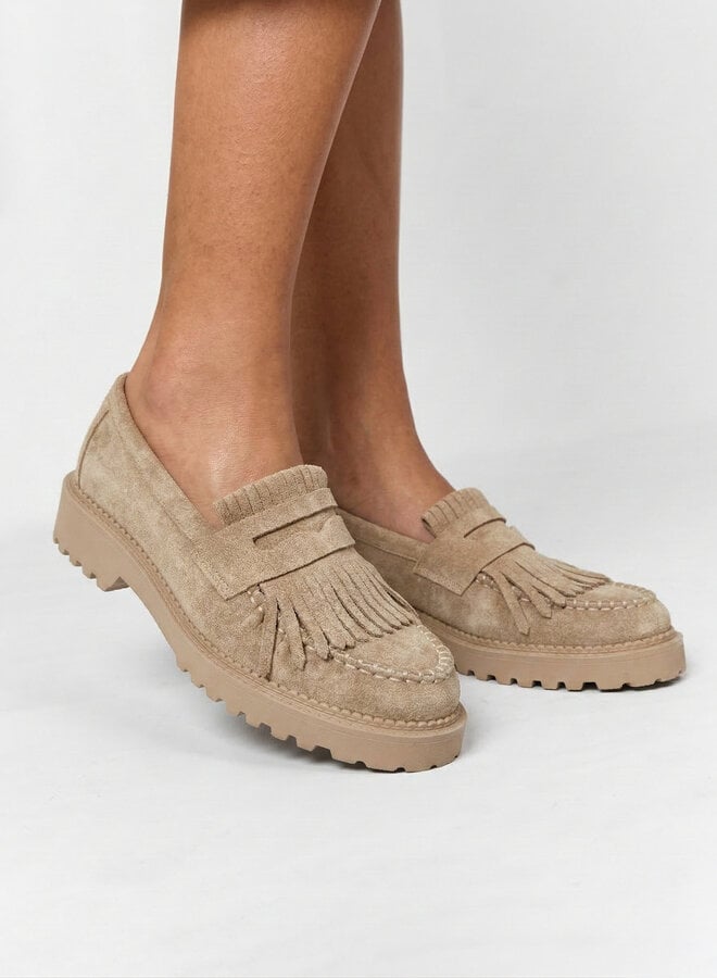 Loafer suèdine beige