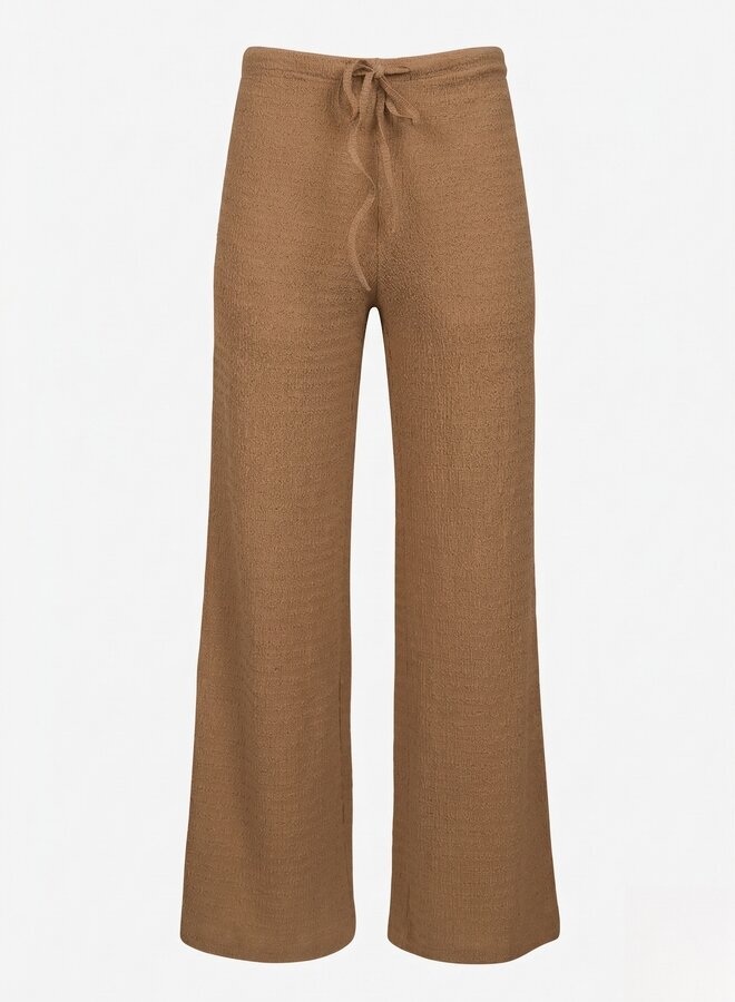 Broek wafelpatroon bruin