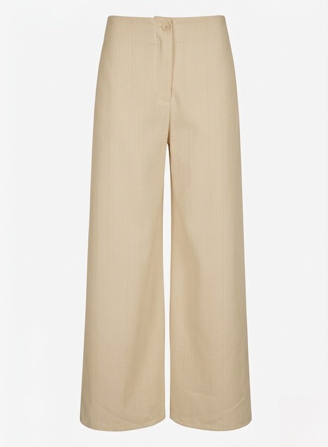 Classy gestreepte pantalon beige