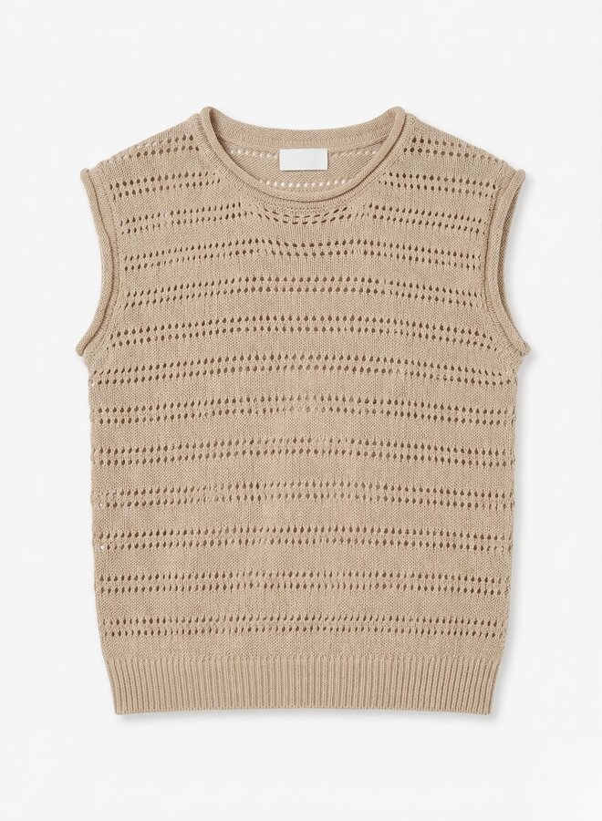 Spencer gehaakt patroon beige